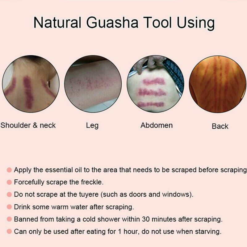1PC Natural Quartz Jade Guasha Board Scraper Tools Board Massager Tool Re.l8