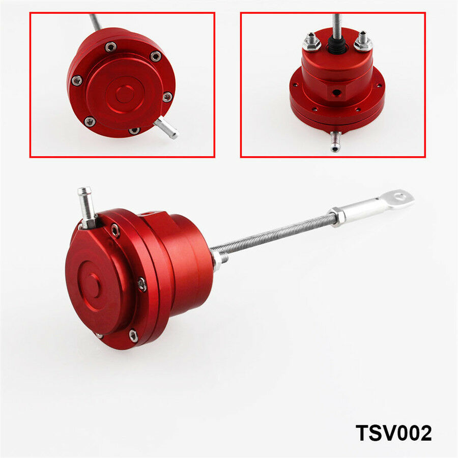 Universal Aluminum Alloy Red Turbo Adjustable Wastegate Actuator & Rod w/ Spring