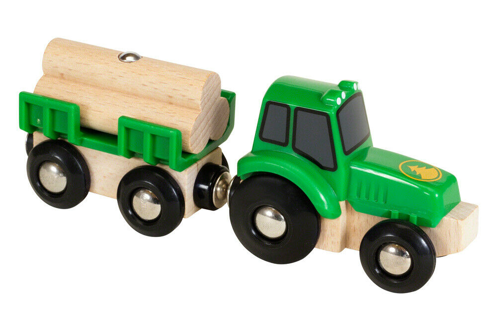 33799 BRIO Tractor with Load Wooden Train Railway Rolling Stock Age 3 Years+