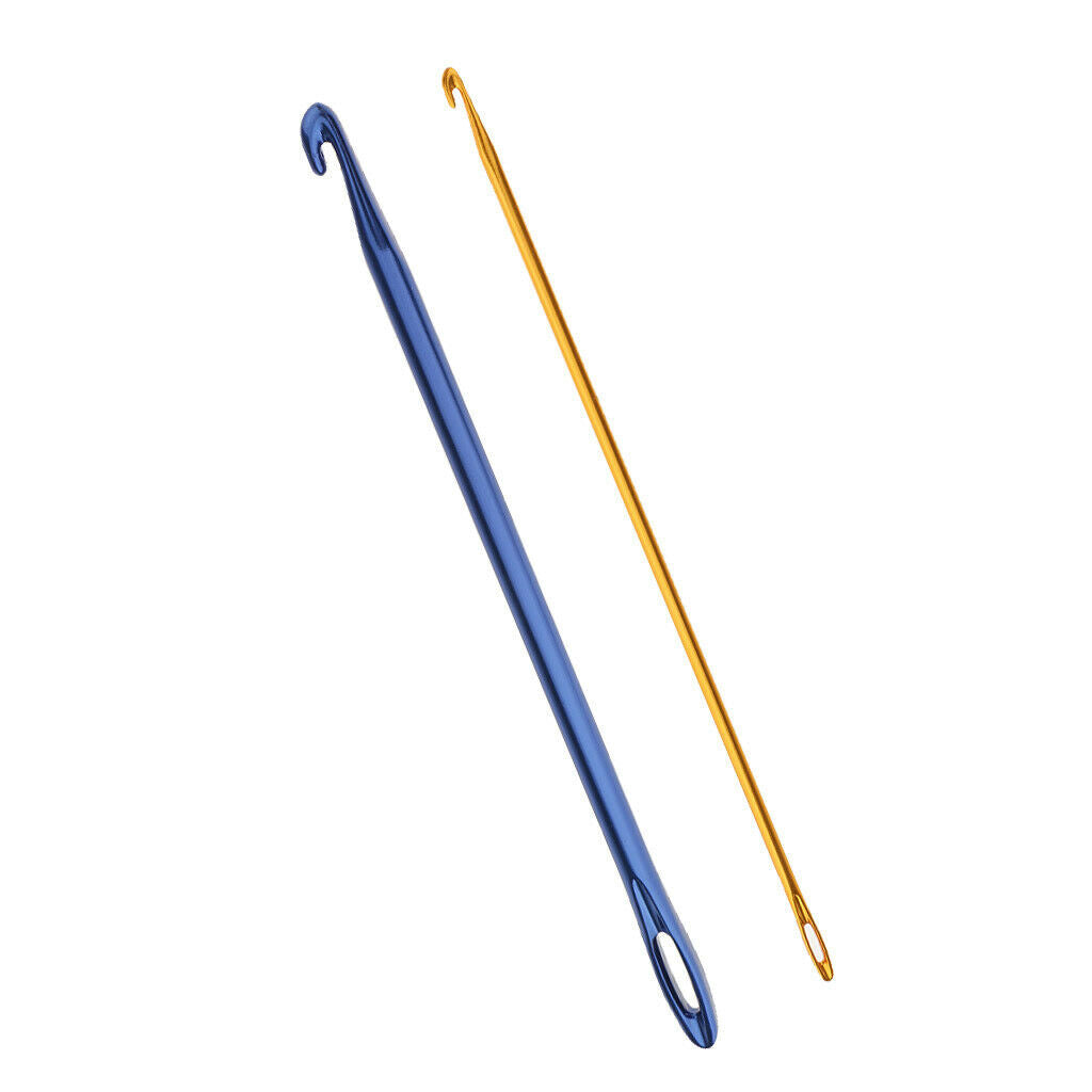 2Pcs 2.75mm 6mm Aluminum TUNISIAN AFGHAN Crochet Hook Set for Hand Knitting