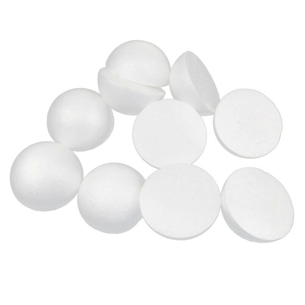 30Pcs Half Foam Balls Smooth Round Polystyrene Foam Balls, Half Circle Foam,