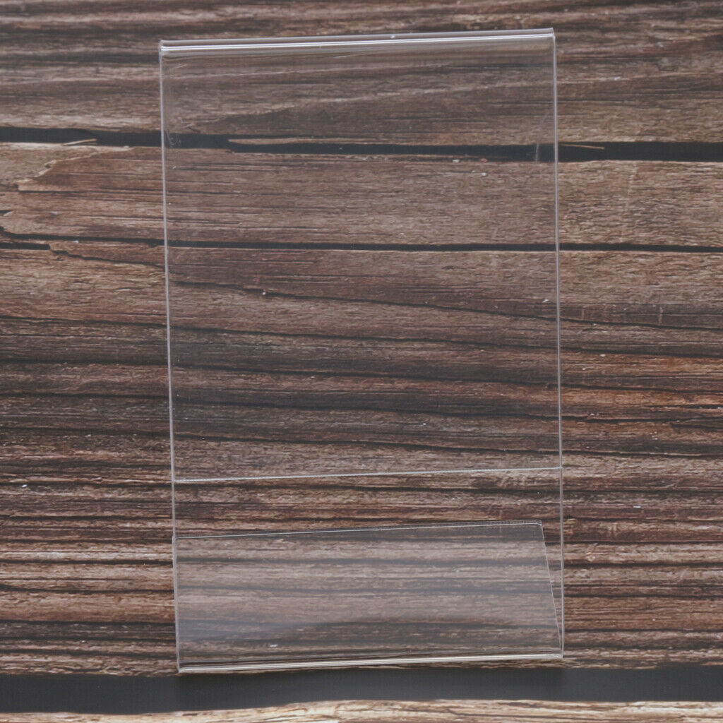 New Table Top Desk Photo Frame Storage Poster Card Stamp 3" Picture Acrylic PMMA