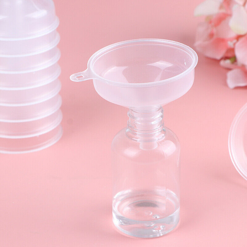 10PCS Mini Transparent Plastic Funnel Hopper Gadgets Perfume Emulsion Pack DD