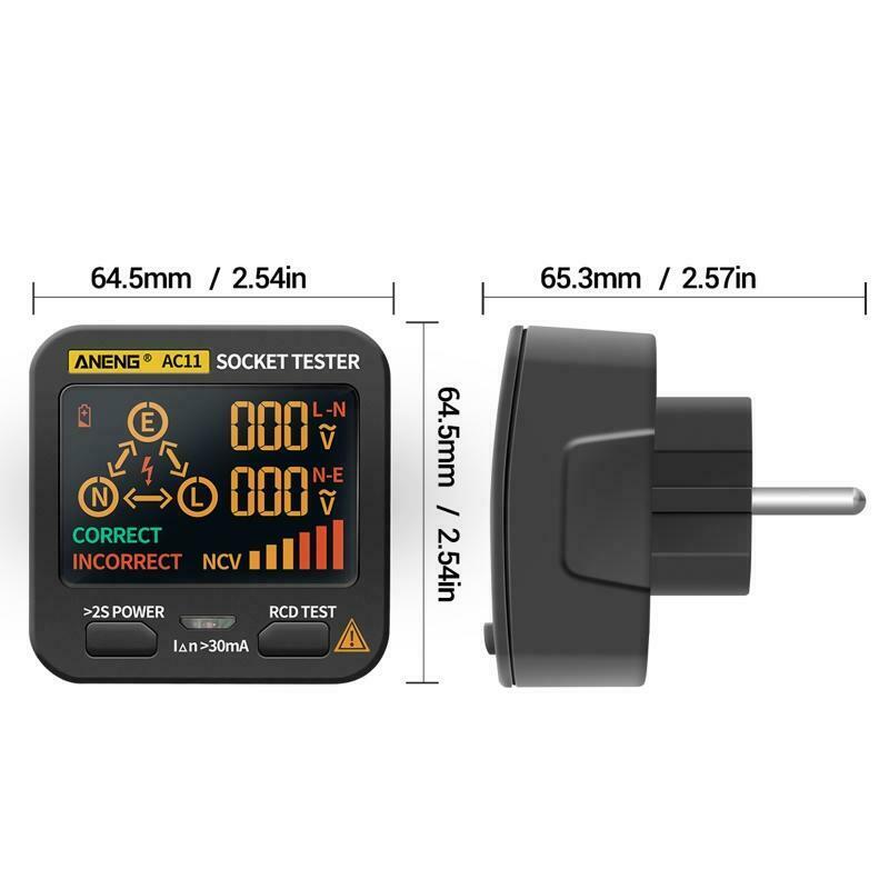 EU Plug AC11 Socket Checker Zero Live Line Phase Finder NCV Leakage Detector