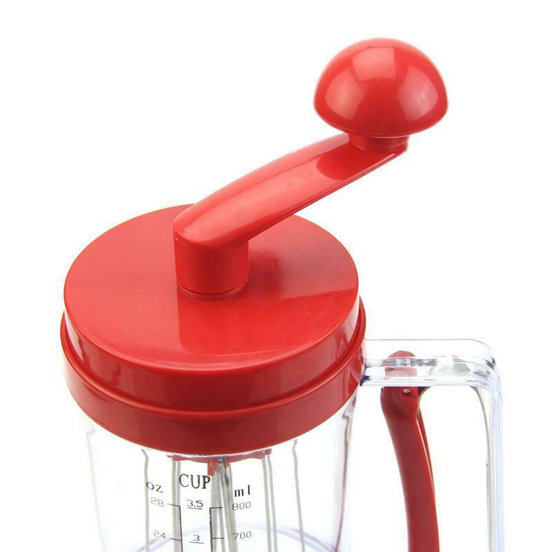 Manual Pancake Perfect Batter Dispenser Cupcakes Waffles Breakfast Mixer Mix Hot