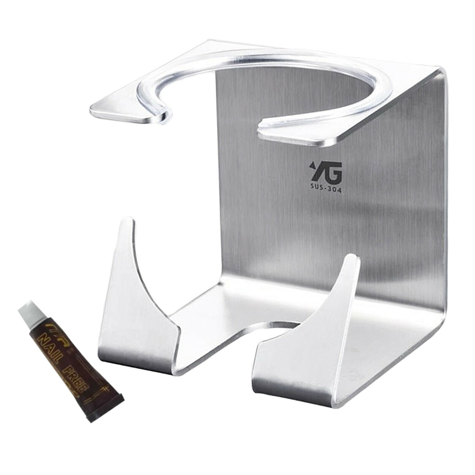 Stainless Adhesive Hooks Set Hanger Power Plug Socket Hook + Shaver Rack