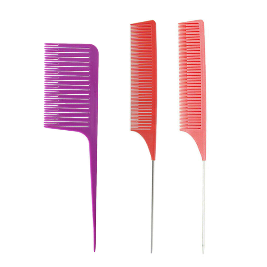 3x Weave Highlighting Foiling Hair Comb dor Hairdressing Salon Hair Dyeing Brush