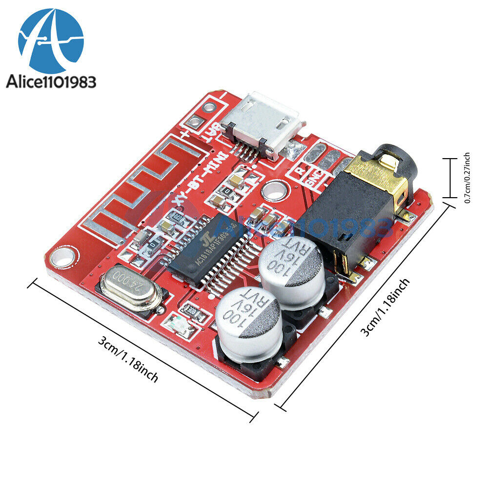 5PCS 3.7-5V Mini Bluetooth4.1 Audio Receiver MP3 Decoder Amplifier Circuit Board