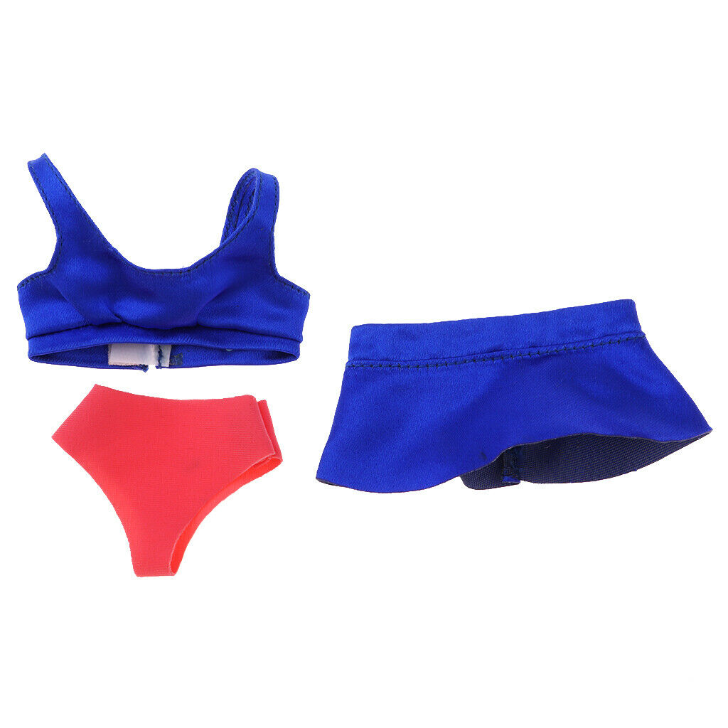 1 Set 1/6 Scale Woman Soldier Beach Bikini for 12'' Action Figures Blue