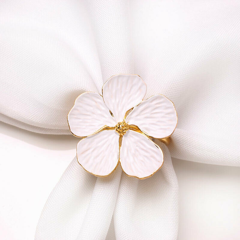 Wedding Simple Plum Napkin Napkin 5 Petals Lucky Flower Napkin Ring Napkin RinSJ