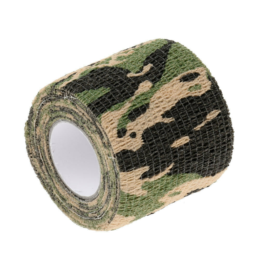Reusable Self-cling Tape Concealment Hunting Rolls Woodland Camouflage