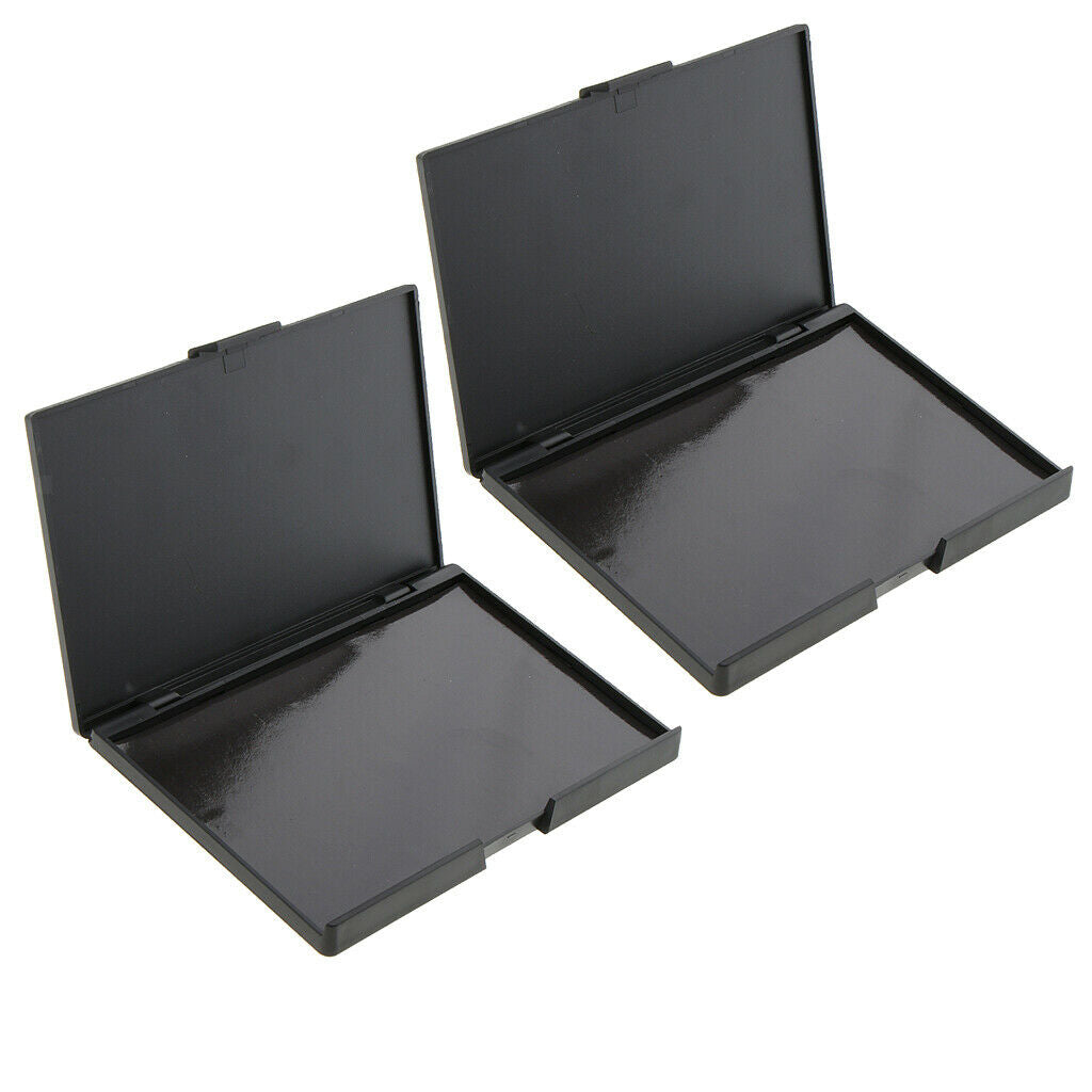 2 Set Empty Magnetic Palette Box Eyeshadow Blush Powder Cosmetic Pan Large Case