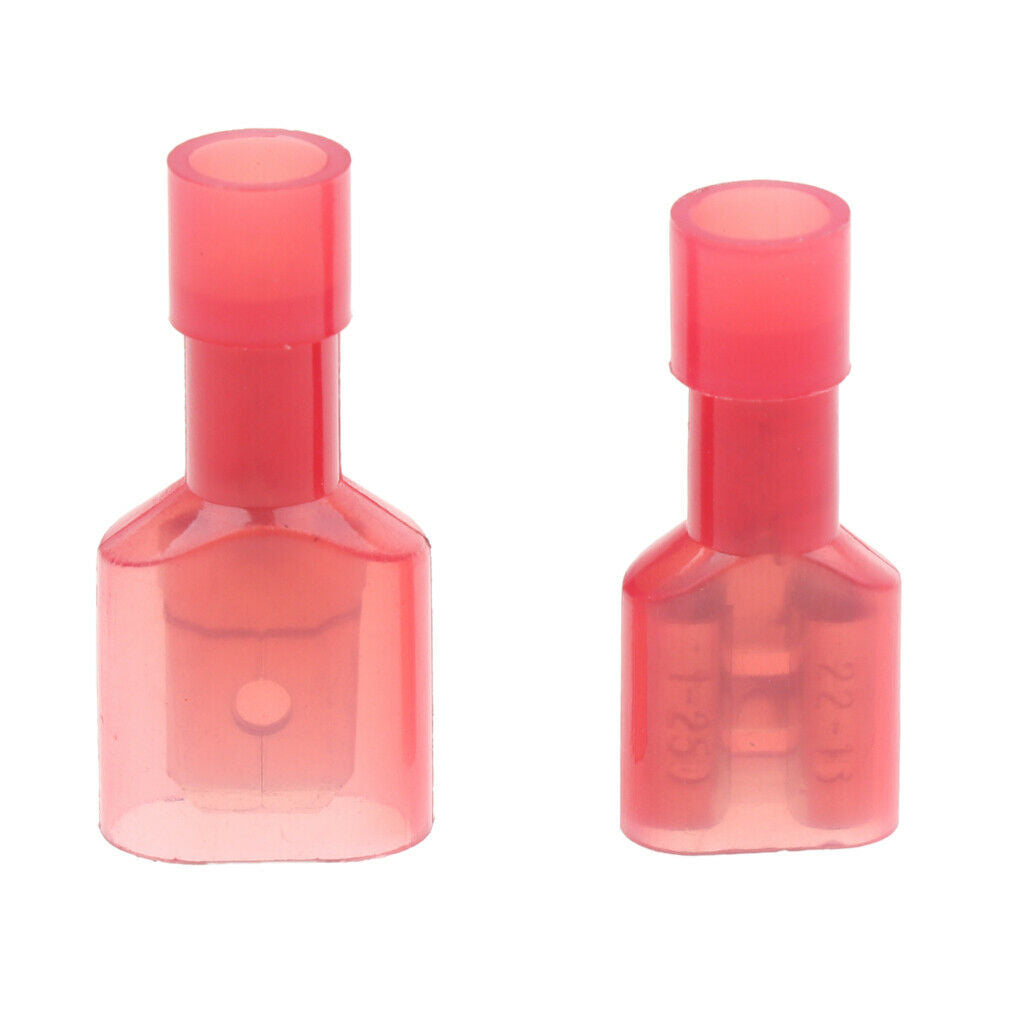 100 Pieces 22-16 Gauge Nylon Fully Insulated Male Female Spade Terminals Kit