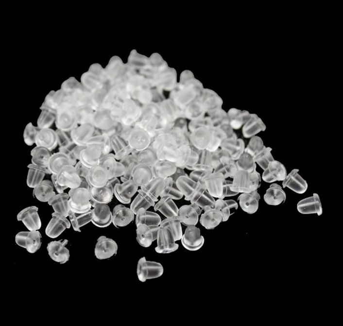 New 4MM Rubber Earring Back Stoppers Ear Post Nuts Jewelry Making 500PCS Lots CH