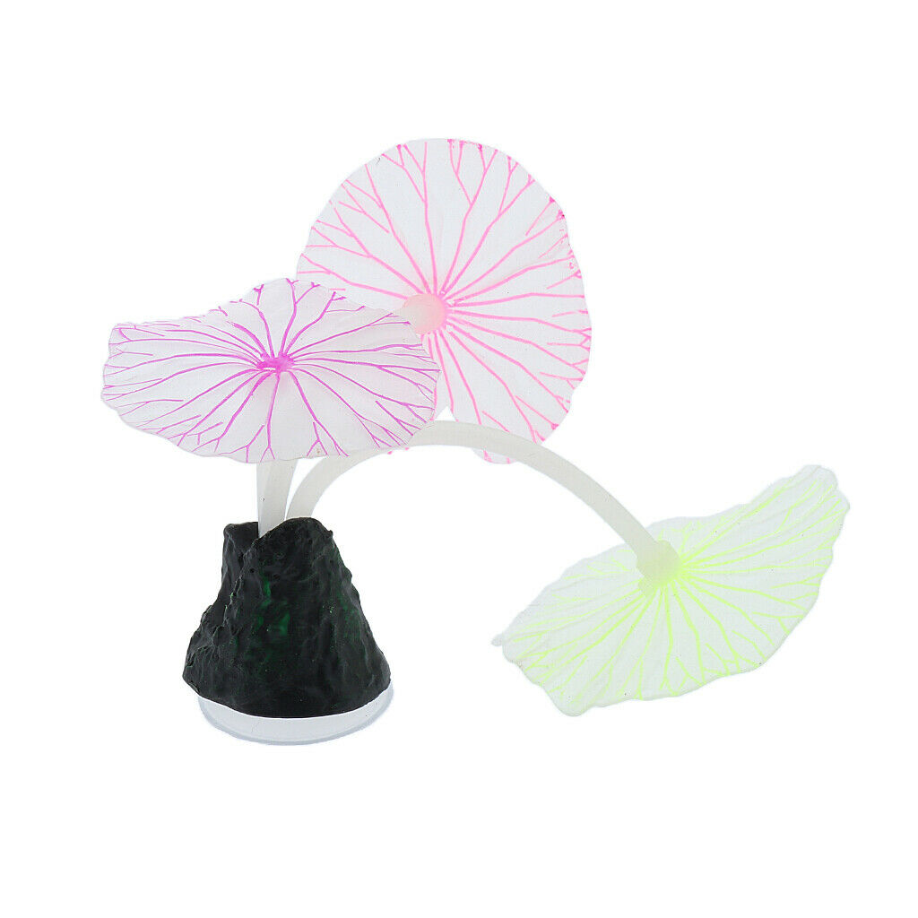 5pcs Aquarium Decor Fish Tank Decoration Ornament Artificial Silicone Plant