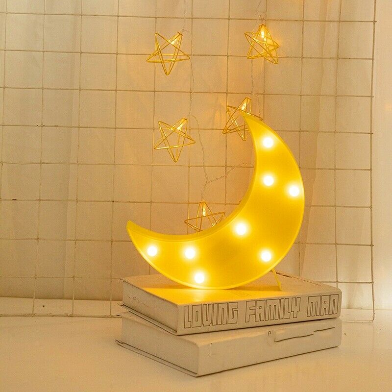 Creative Cloud Moon LED Night Light Kids Baby Bedroom Indoor Lighting DecoraO8R2