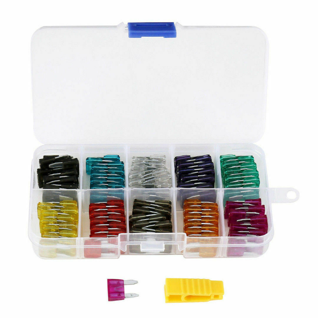 120pc  Mini Fuse Assortment Set Auto Car Motorcycle Kit + Puller