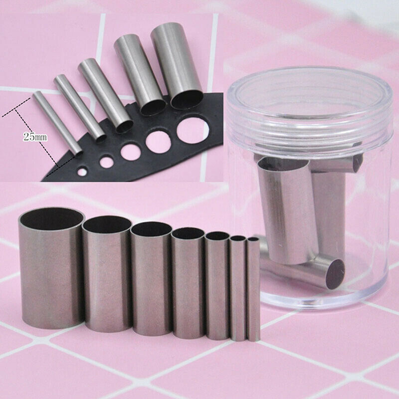 7PCS Round Clay Cutter Indentation Circle Cutters Mold Ceramics Dotting T.l8