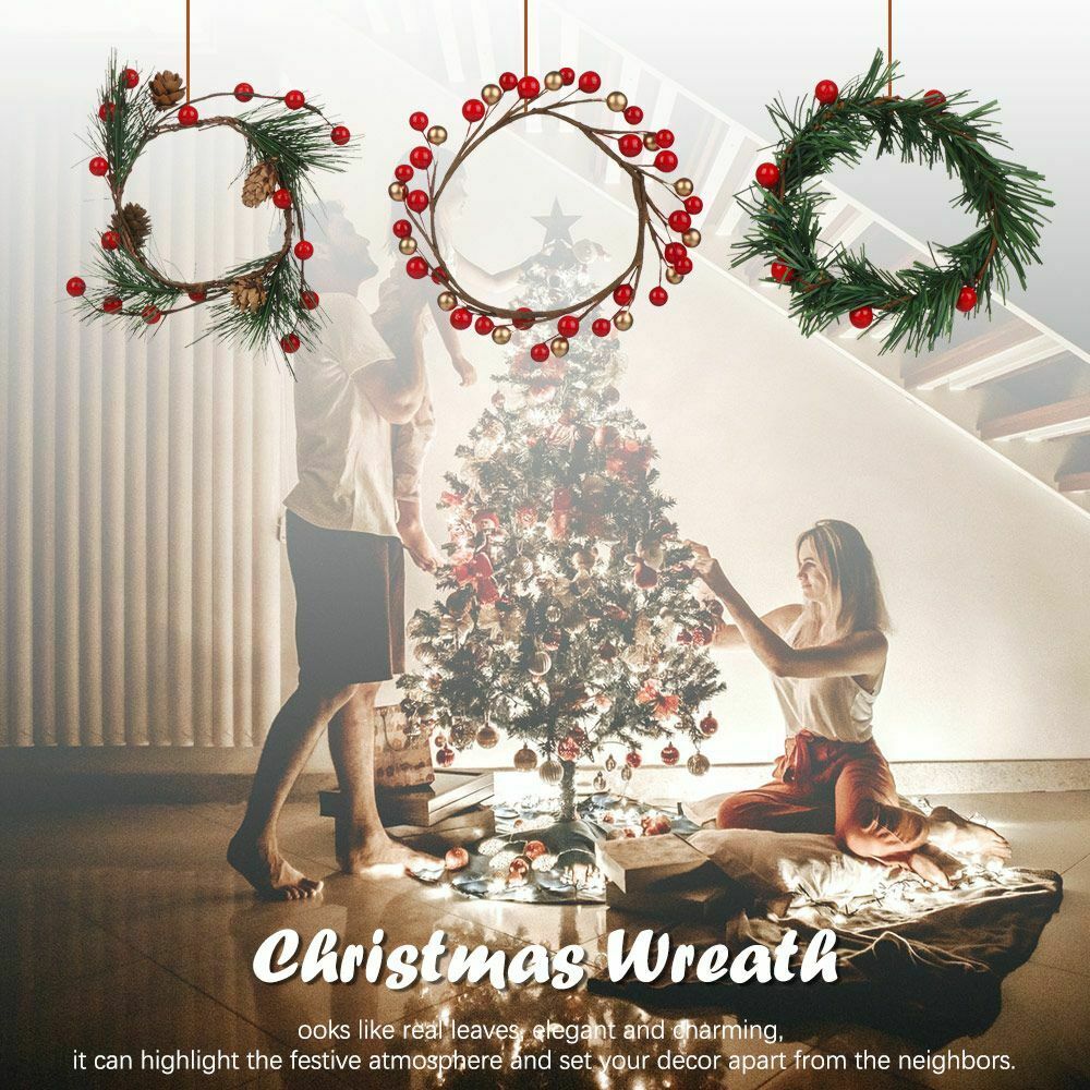Pine Cone Berry Wreath Christmas Wreath Artificial Garlands Hanging Ornaments