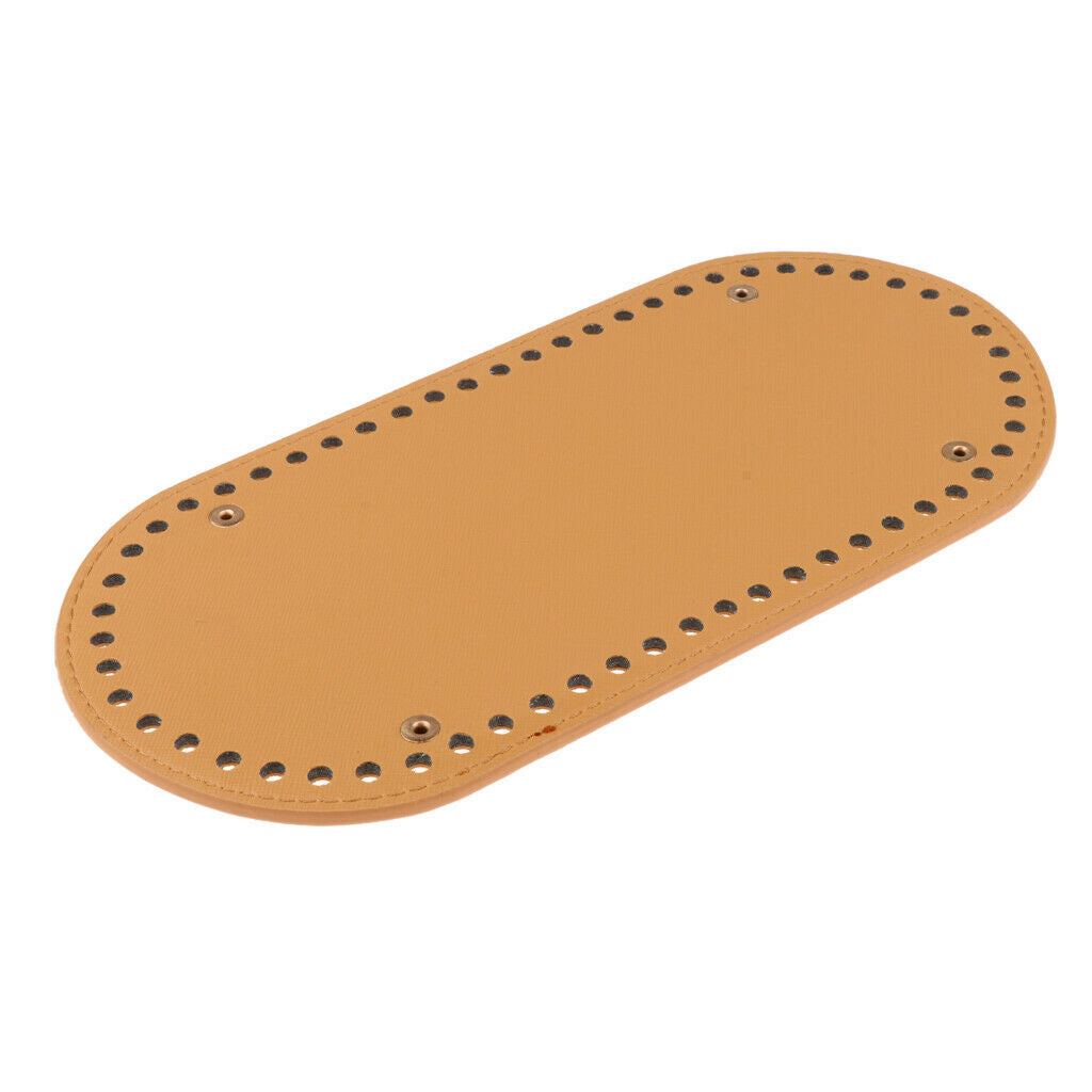 2pcs DIY Bags PU Pads Bottom Base 25x12x0.4cm Shaper Bag Cushion W/ 60 Holes