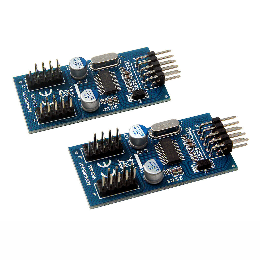 9pin Motherboard Header Female to 4x 9Pin Male USB Extension Adapter Splitter