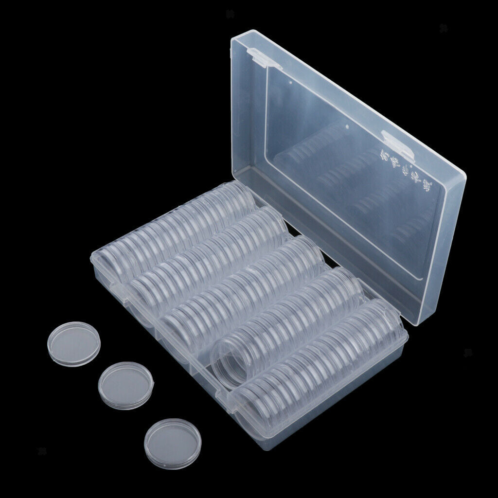 Clear Collector's Case of Coins Display Storage Box