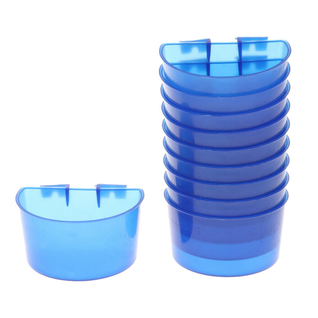 10 Pcs Drinker Cup Hanging Feed & Water Cage Cups for Bird Pigeons Parrot