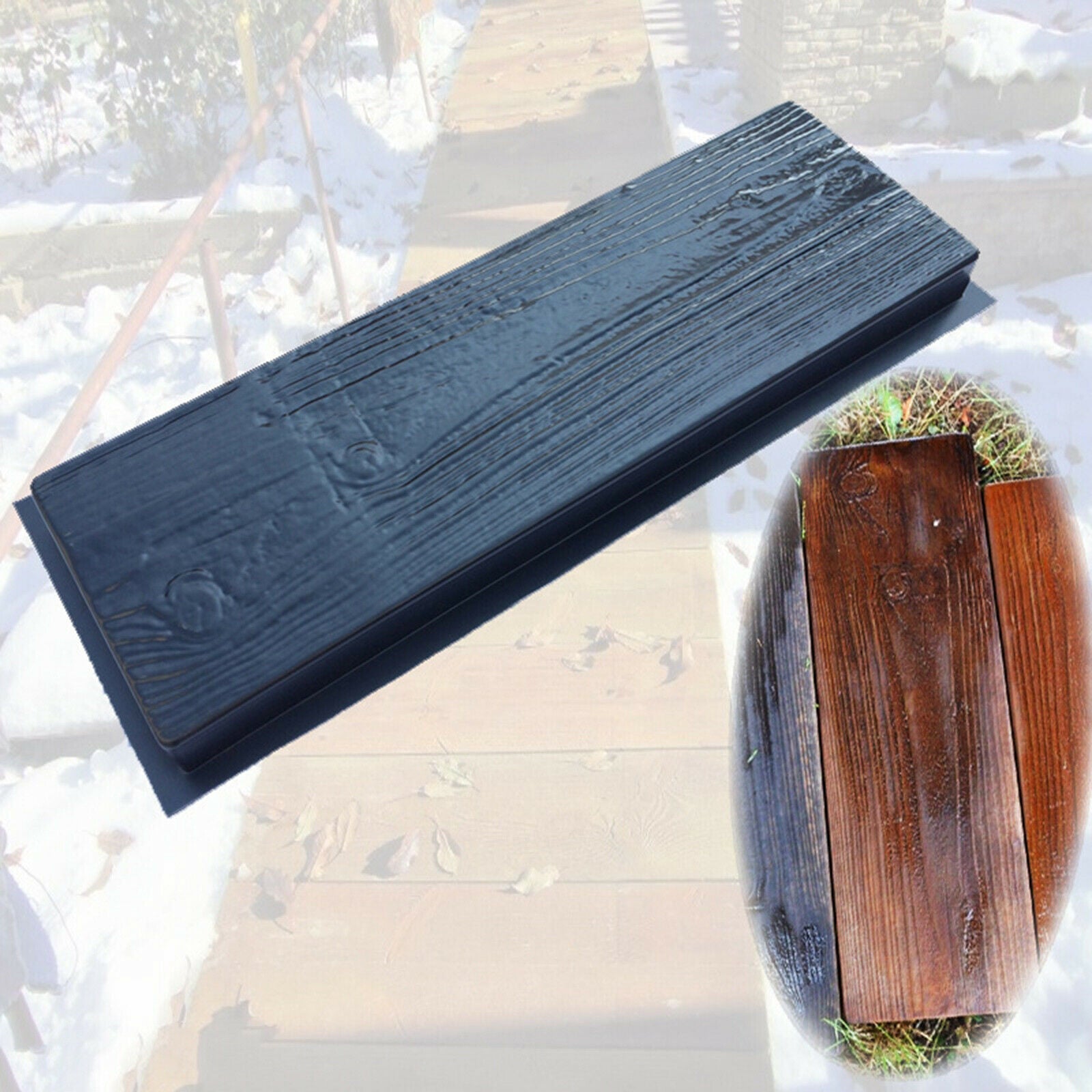 Wood Grain Lawn Path Maker Paving Mold Stepping Pavement Mould Making Tool