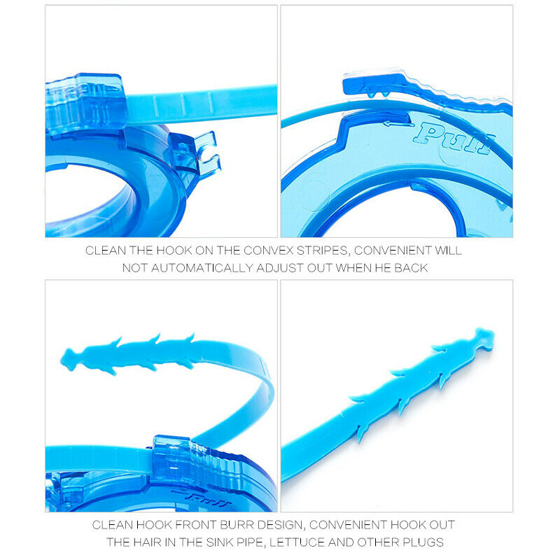 17in Flexible Kitchen Drain Sink Overflow Waste Hair Removal Cleaning Tool HN US