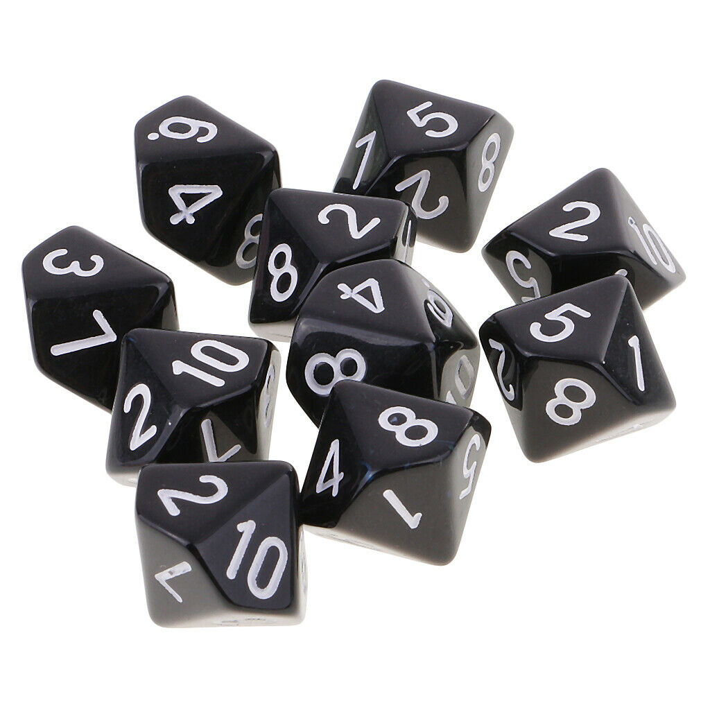 Dice Polyhedral Dices Accessory Party Toys Games Gambling Gift Props Black