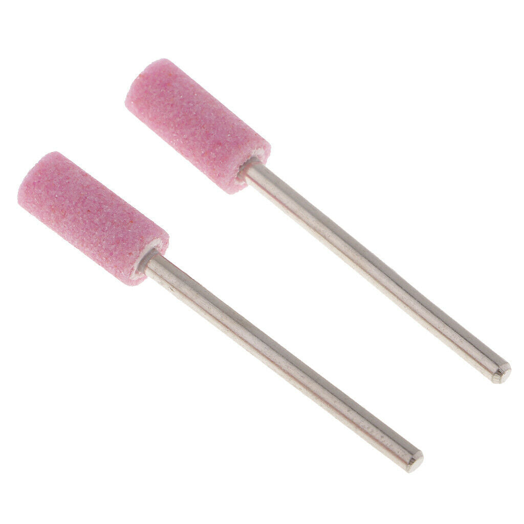 5 Piece Grinding Stone Wheel Head Polishing with Shank for Rotary Tool Pink