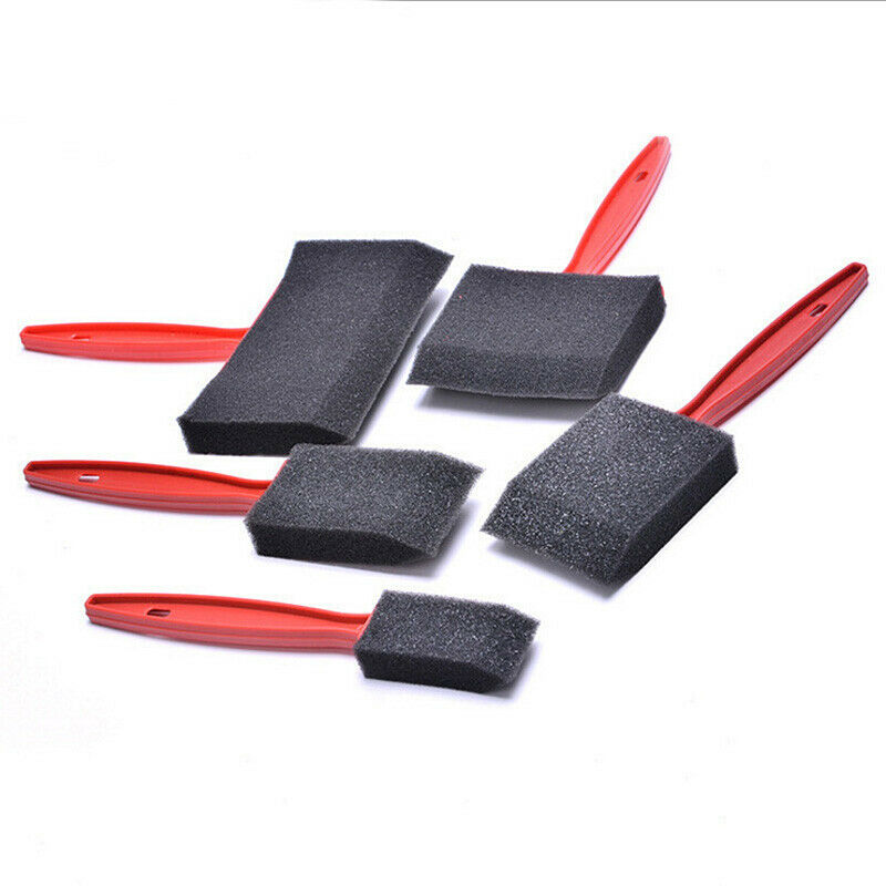 5pcs Plastic Handle Foam Sponge Brushes Painting Drawing Tool DIY Craft Supplies