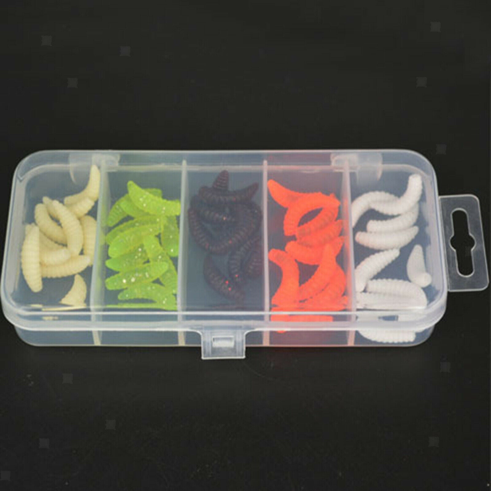 50x Durable Maggots Fishing Lures Swimbaits Worms Baits Gear Tackles Lure