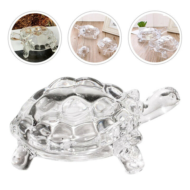 Glass Tortoise Ornament Home Decor Accessories Simulated Tortoise Desktop De SJ