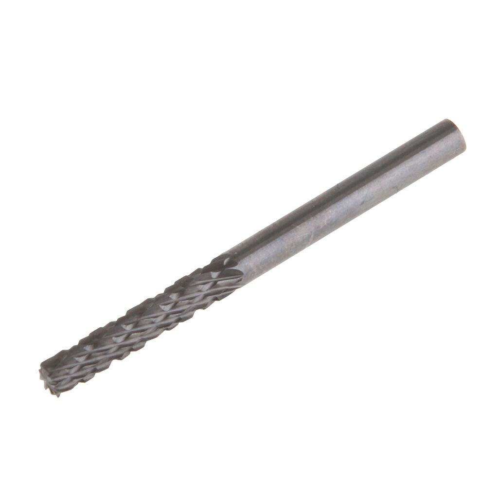 4pcs File Rotary Burr 6mm Tungsten Double-groove Carbide Point Burrs 3x3mm
