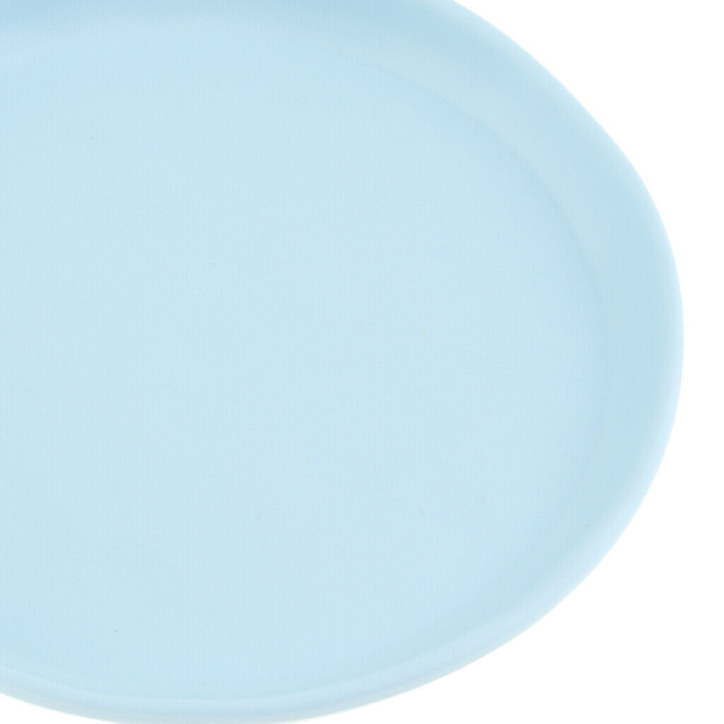 Eco Friendly Plastic Stackable Mug Cup Saucer Coffee Tea Milk Blue Saucer