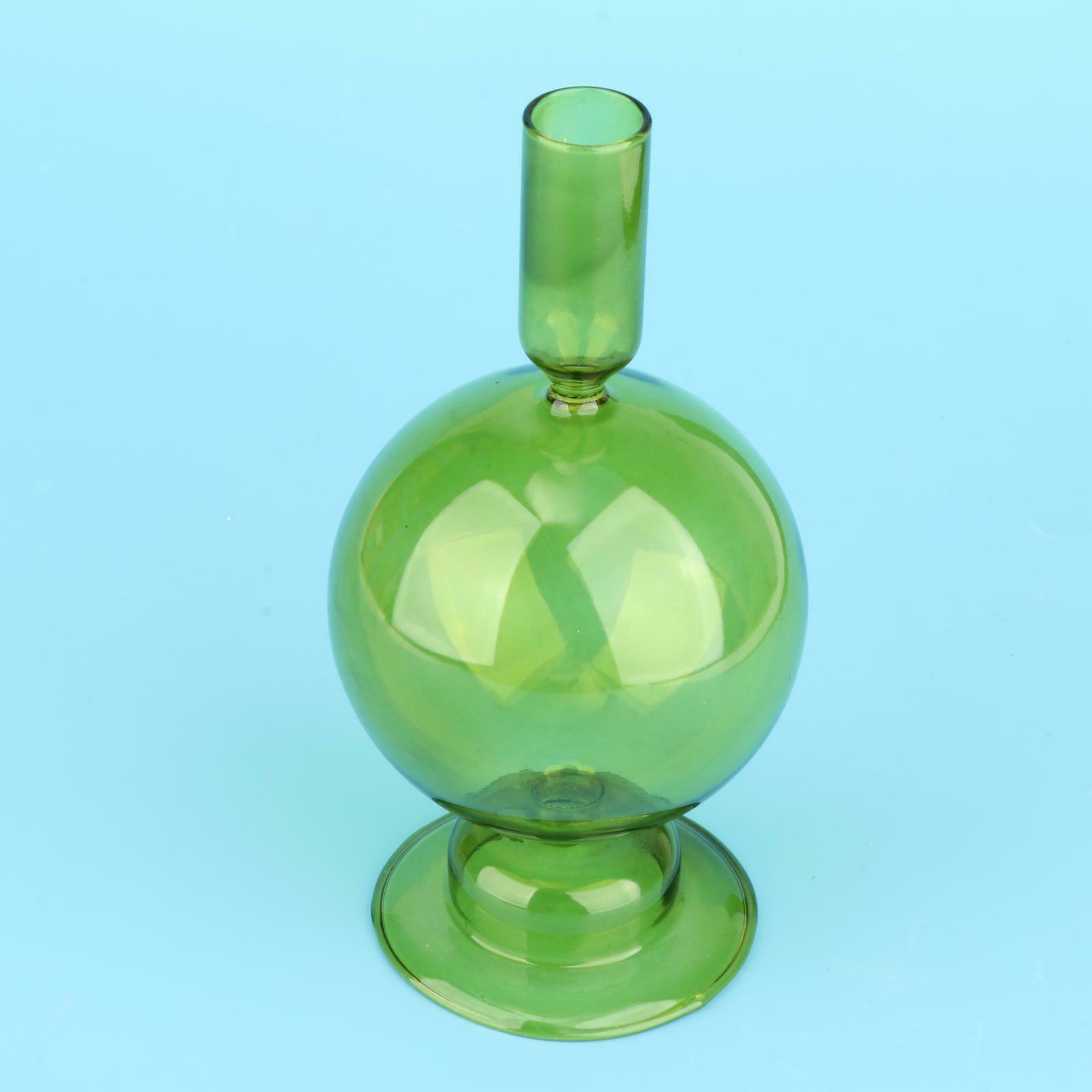 Green Glass Candle Stand Candle Sticks for Home Party Centerpiece Decoration