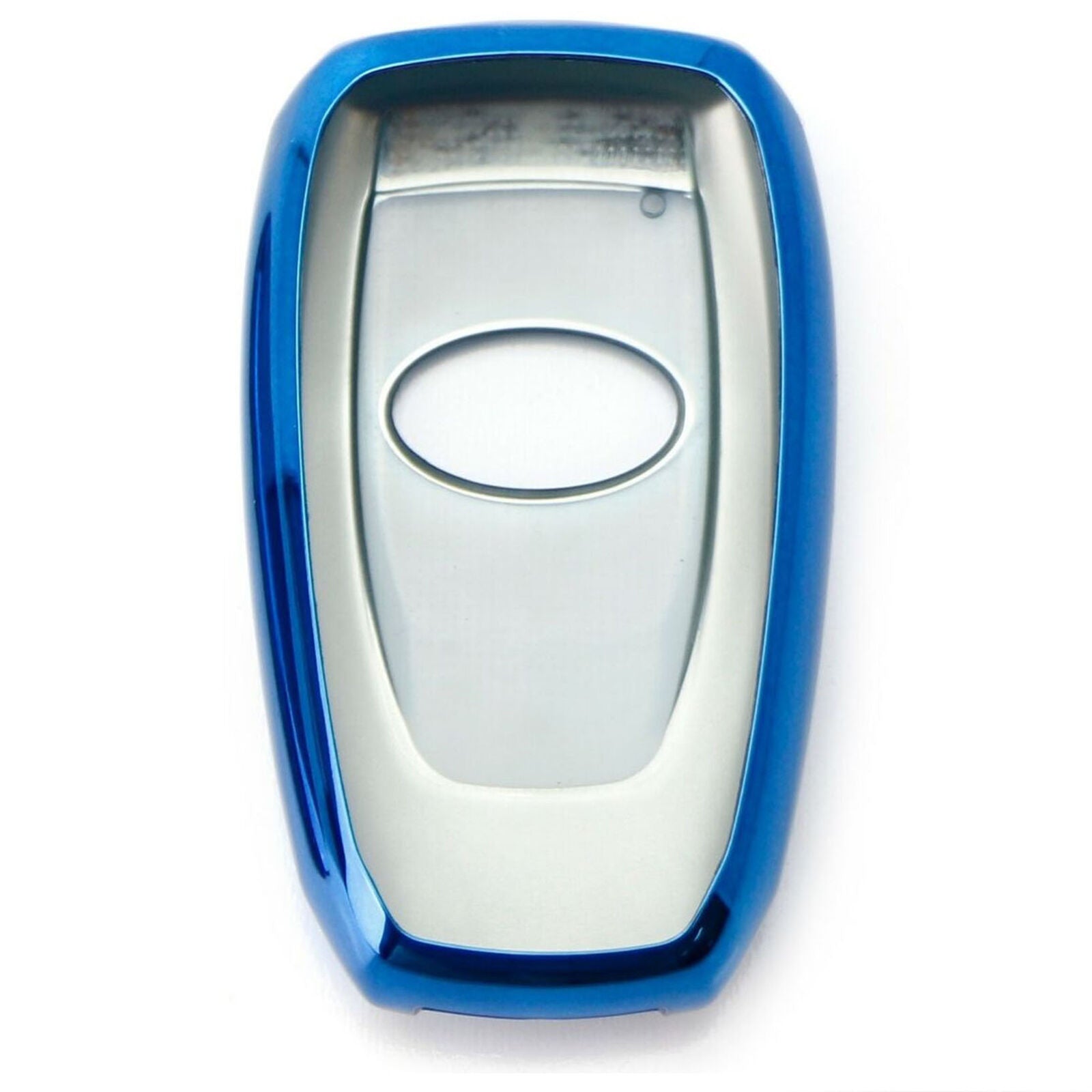 Chrome Blue TPU Key Fob Case For Subaru BRZ Legacy Outback XV Crosstrek WRX STi