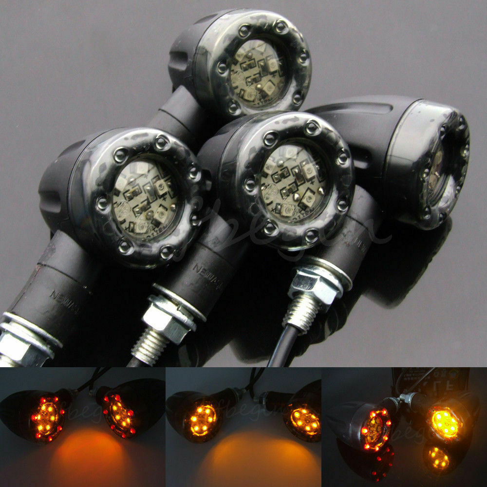 4pcs LED Turn Signal Indicator Light - Motorcycle Accessories Blinker Lamp