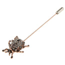 Rhinestone Ladybird Bug Insect Brooch Stick Pin Collar Lapel Jewelry Black