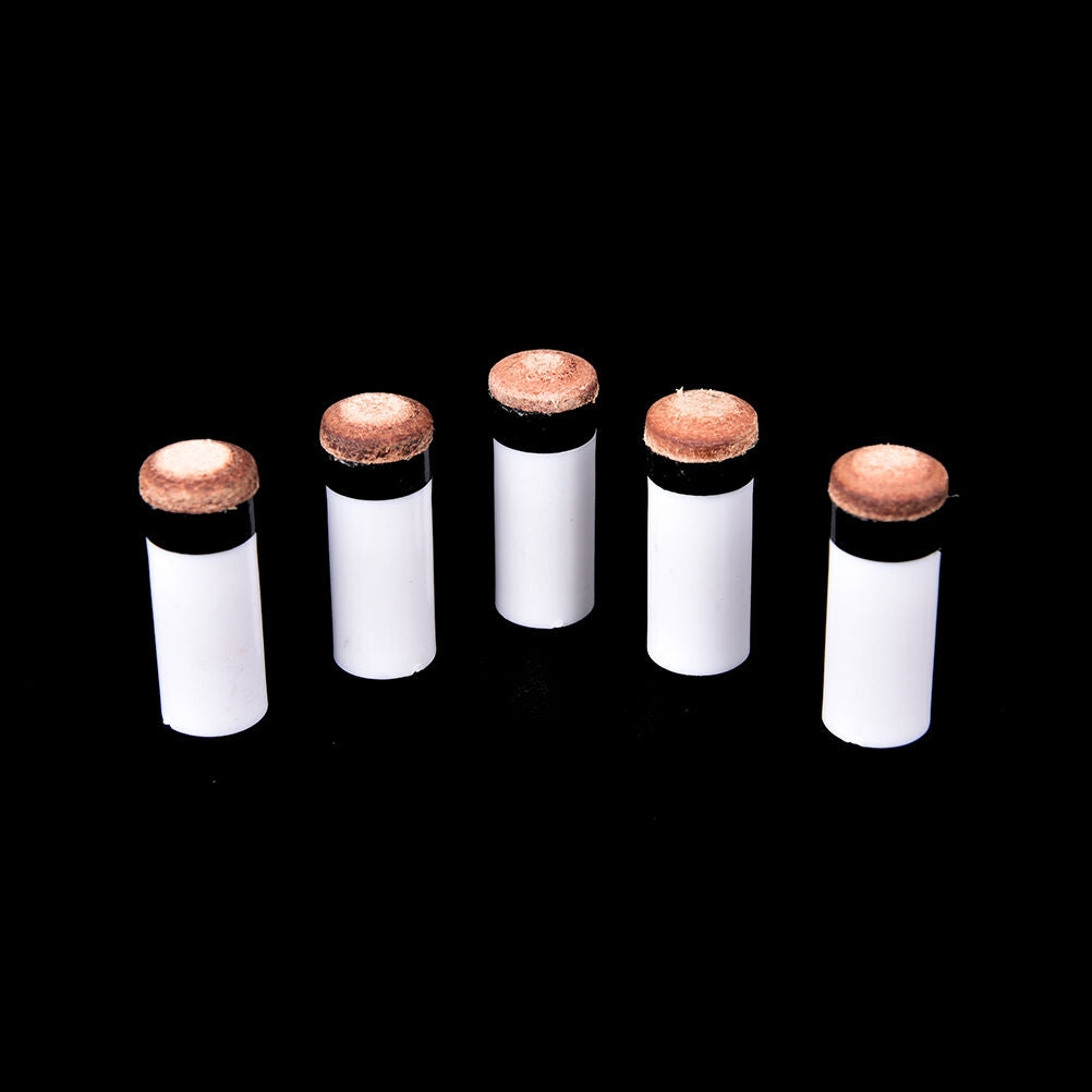 13mm billiards replacement parts 5 pool cue stick ferrules + 5 screw-on t.l8