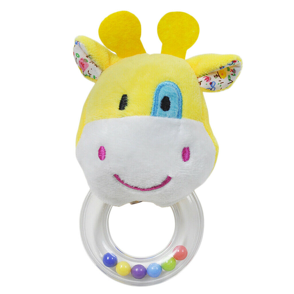 Plush Baby Rattle Bell Montessori Development Sensory Toys Handbell Cow