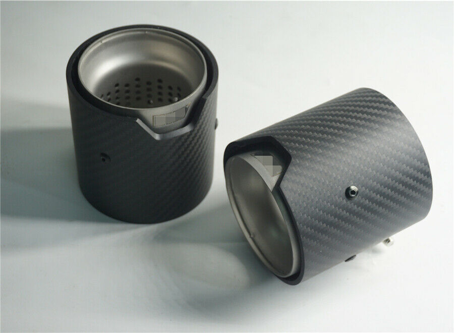 1x 66MM - 93MM Matte Carbon Fiber Exhaust tip For BMW M Performance exhaust pipe