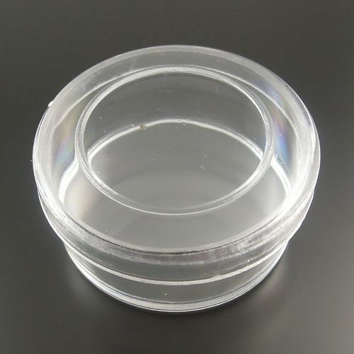 12PCS Clear Transparent Round Box Beads Rhinestone Jewelry Storage Container 3cm