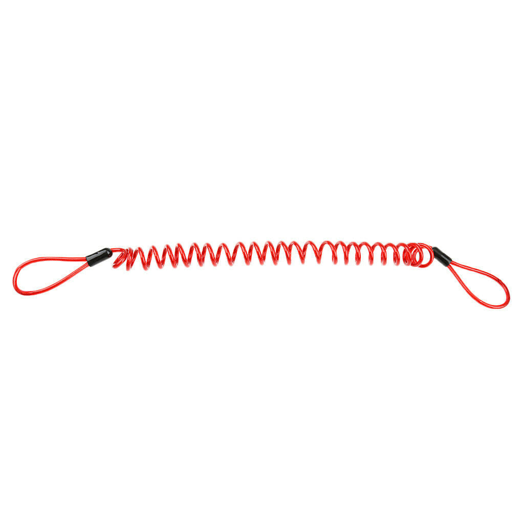 1.5m Motorcycle Disc Brake Lock Spring Reminder Cable Security Lanyard Cord