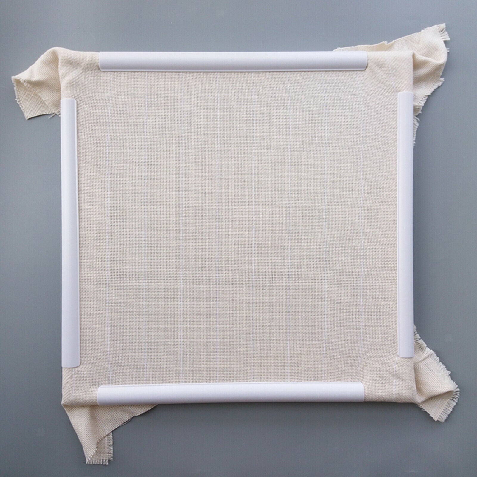 White Embroidery Clip Frame Holder Cross Stitch DIY Sewing Hoop Tool 43x28cm