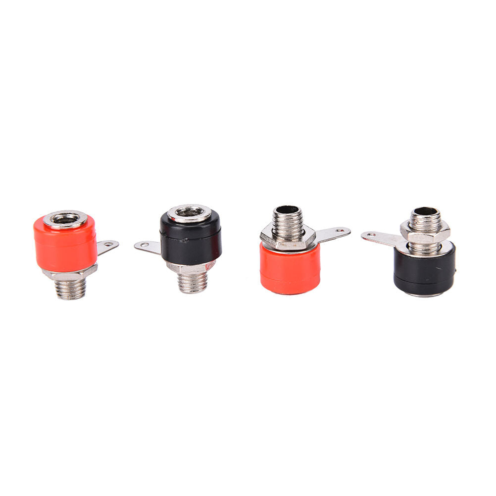10Pcs 4mm Banana Panel Socket Test Probe Binding Post Nut Plug Jack Connector Kt