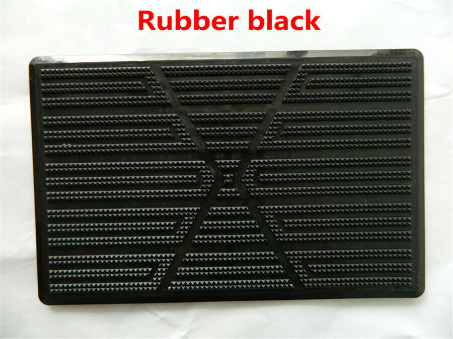 Black Car Floor Mat Carpet Scuff Guard Foot Rest Pedal Plate -25x16cm Universal