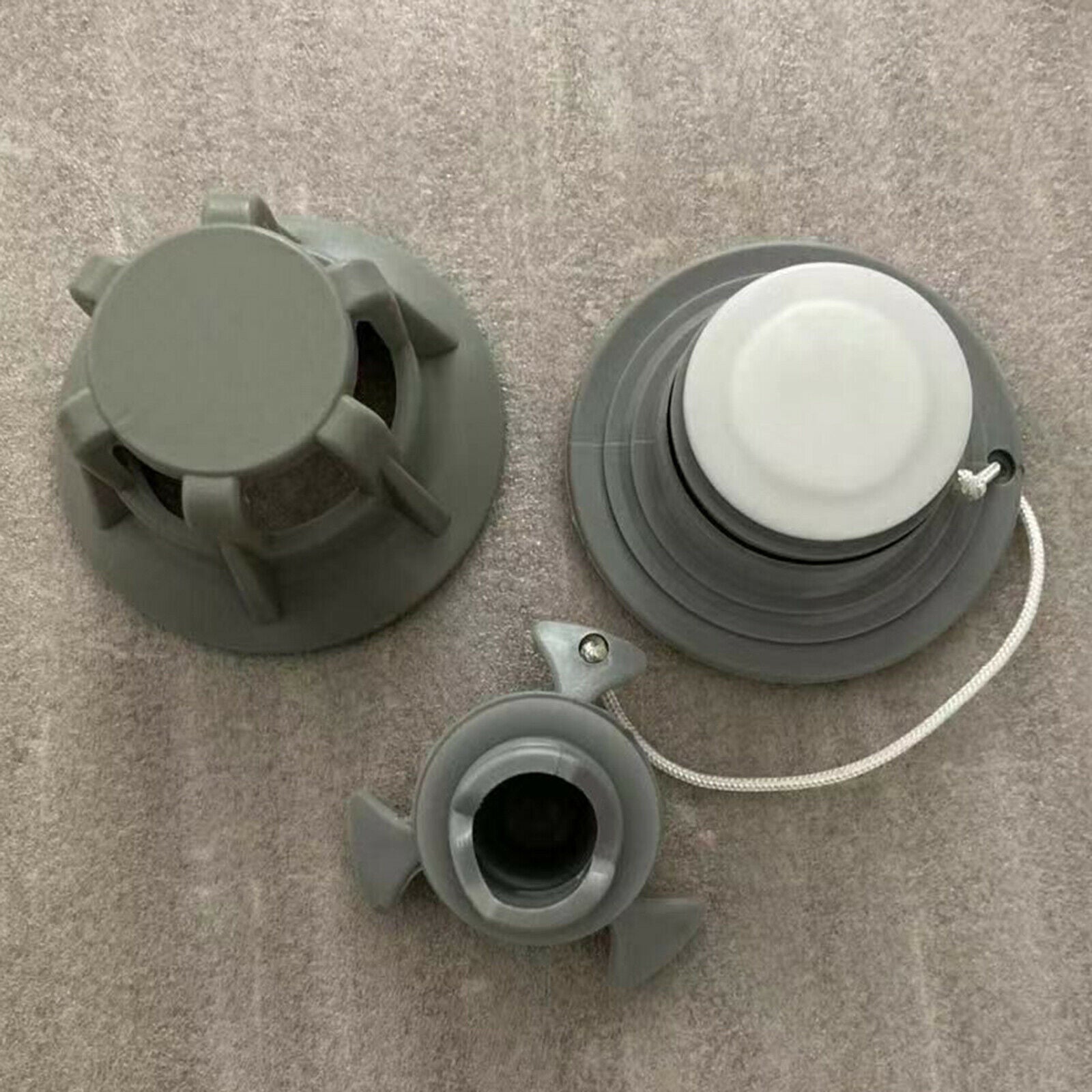 Inflatable Air Valve Kayak Valves Adapter with Caps Leak-proof Plug Dinghy