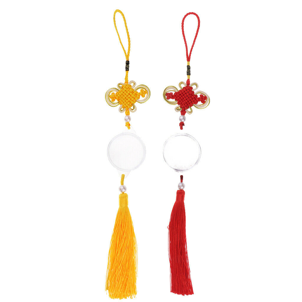 Chinese lucky charm wall hanging with yellow tassel